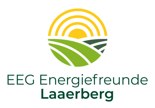 Logo der EEG Energiefreunde Laaerberg: stilisierte Sonne über grünen Feldern